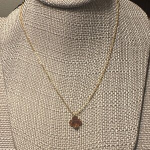 NWOT Kate Spade Tortoise Colored Pendant Necklace